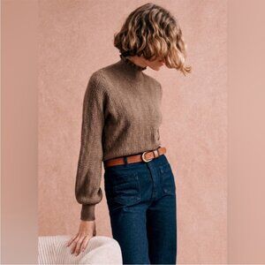 Sezane Rosalia 100% Merino Wool Turtleneck